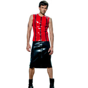 Latex 3 Front Zippers Sleeveless Shirt