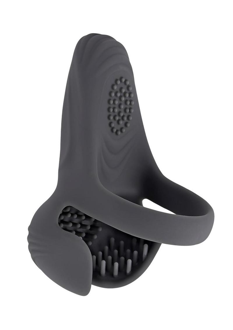 Gender X Undercarriage Vibe Silicone Cock Ring - Gray DISC