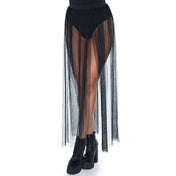 Sheer Long Skirt with Splits