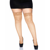 Stay Up Lace Top Micro Net Thigh Highs