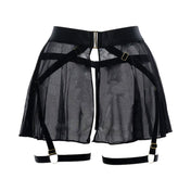 Mesh Mini Garter Skirt & G-string O/S