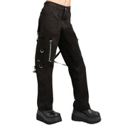 Punk Unisex ADJ Zipper Bottom Leg Bondage Pants