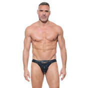 afterlight men's harness z-shaped straps metal studded waistband ring fetishwear bondage accessory kinky menswear muscle fit fetish factory