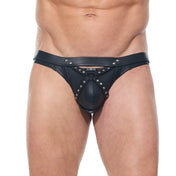 afterlight men's harness z-shaped straps metal studded waistband ring fetishwear bondage accessory kinky menswear muscle fit fetish factory