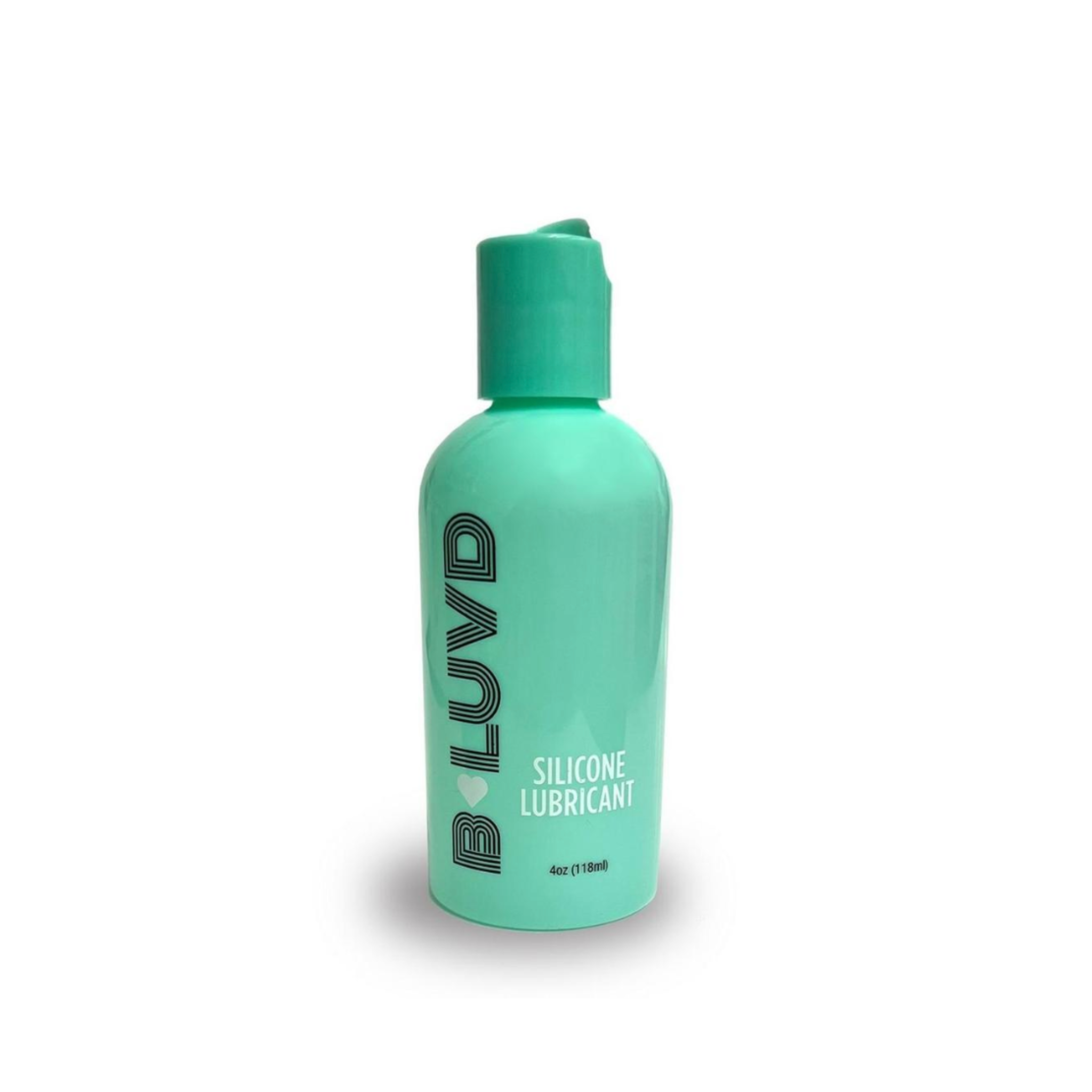 B-Luvd silicone lubricant 4oz bottle, paraben and glycerin-free formula.