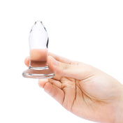 Glass pyrex borosilicate anal anal-toys anal-play butt butt-plug buttplug plug probe sphincter relax rectum dilate dilation stretch tushie tushy training temp temperature temp-play fracture-resistant shatterproof hypoallergenic set 4pc 4-piece four-piece nonvibe nonvibrating non-vibe noon-vibrating adult-toys clear