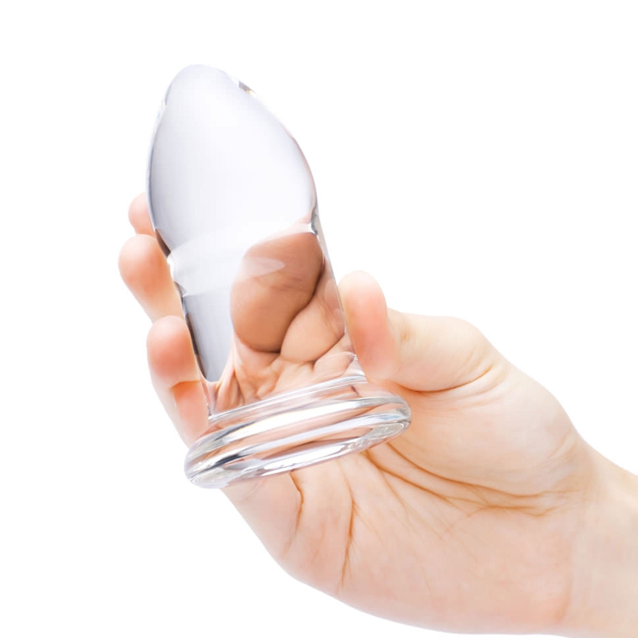 Glass borosilicate anal anal-toys anal-play butt butt-plug buttplug plug probe sphincter relax rectum dilate dilation stretch tushie tushy training temp temperature temp-play fracture-resistant shatterproof hypoallergenic adult-toys clear