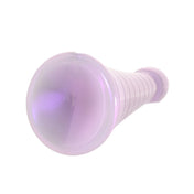 TPE dildo dong non-vibe ball-tip shimmy semi-transparent spreading spreader widening textured hands-free phoenix adult-toys lavender