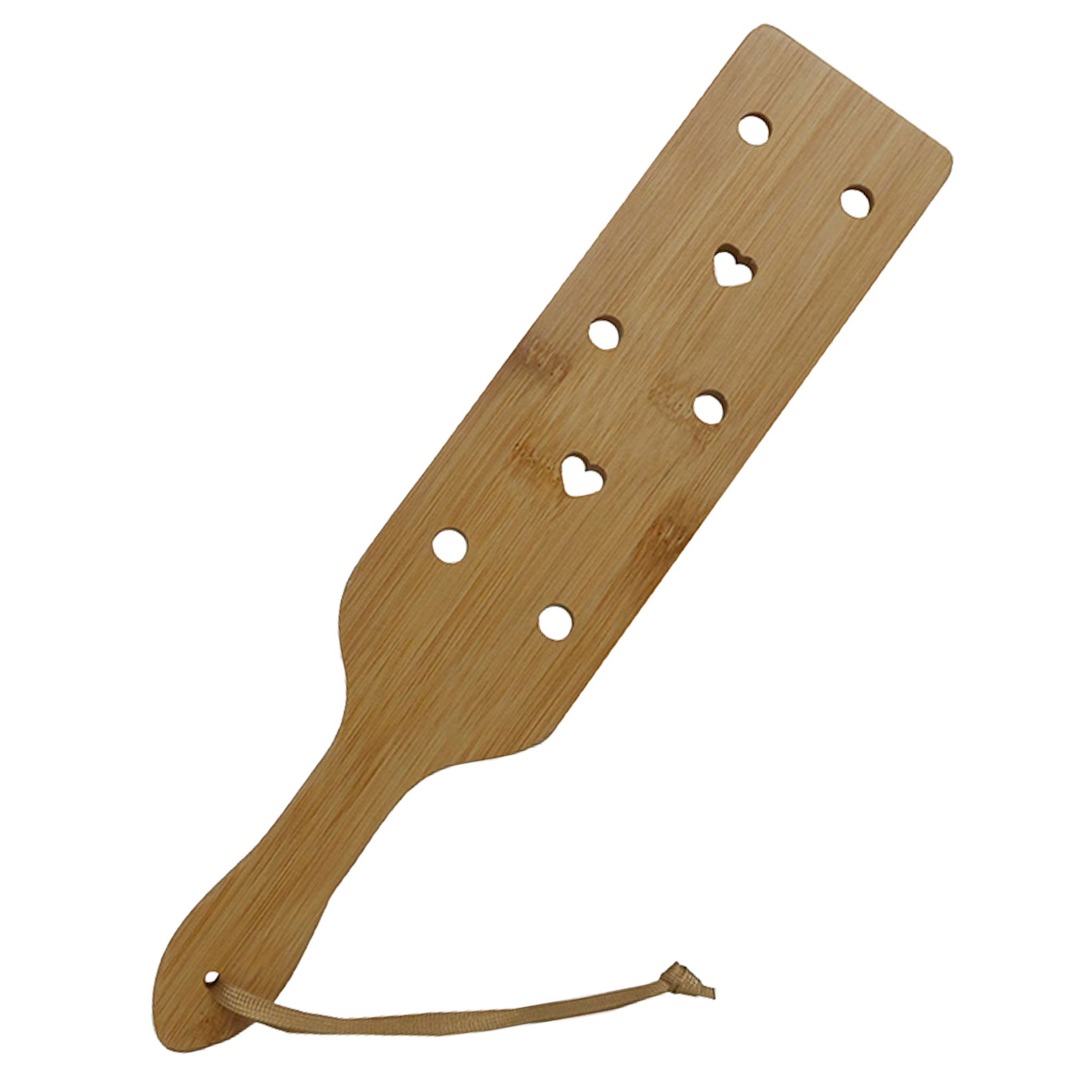 Bamboo Paddle - Hearts And Holes Fetish Factory Bamboo Paddle - Hearts And Holes Fetish Factory