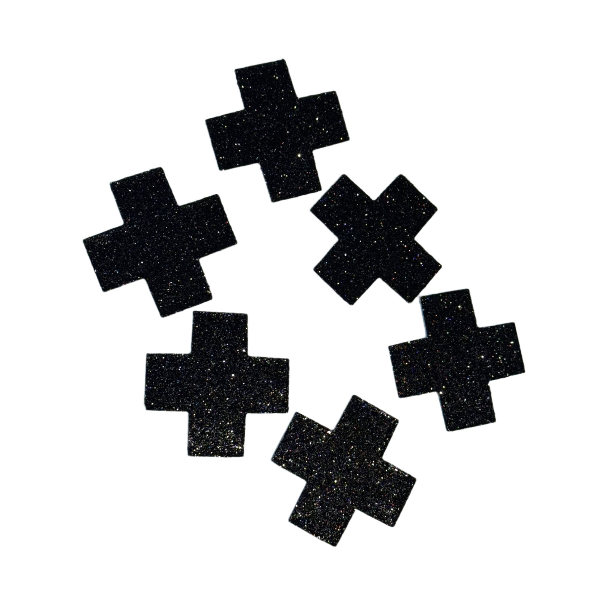 Adhesive medical-grade self-adhesive swimsuit-material glitter hypoallergenic latex-free accessories intimates stickers body-stickers skin sparkly sparkling gleaming glittery glittering x-shaped geometric fetish fashion alt-fashion goth gothic punk rave ravewear dark-raver festival club clubwear concert unisex black bodistix