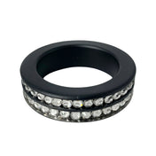 Metallic cock ring cockring cock-ring cock&ball cnb cock-and-ball enhancer rhinestones bling bedazzled bedazzling temperature temp play temp-play non-vibrating non-vibe adult-toys black