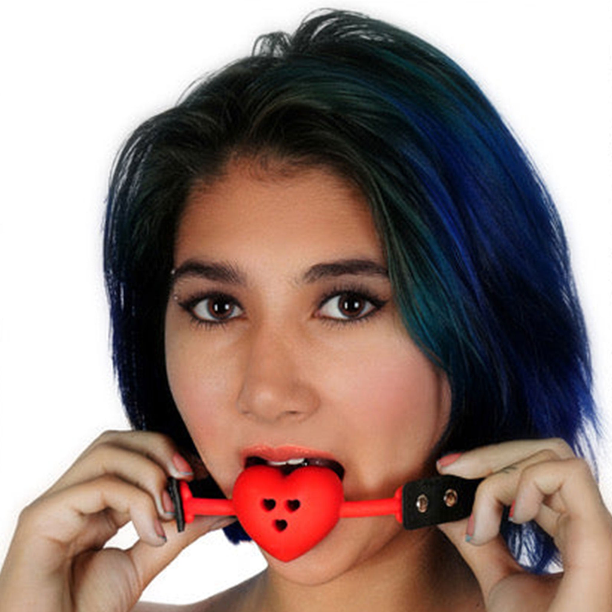 Breathable Red Silicone Heart Gag  Fetish Factory