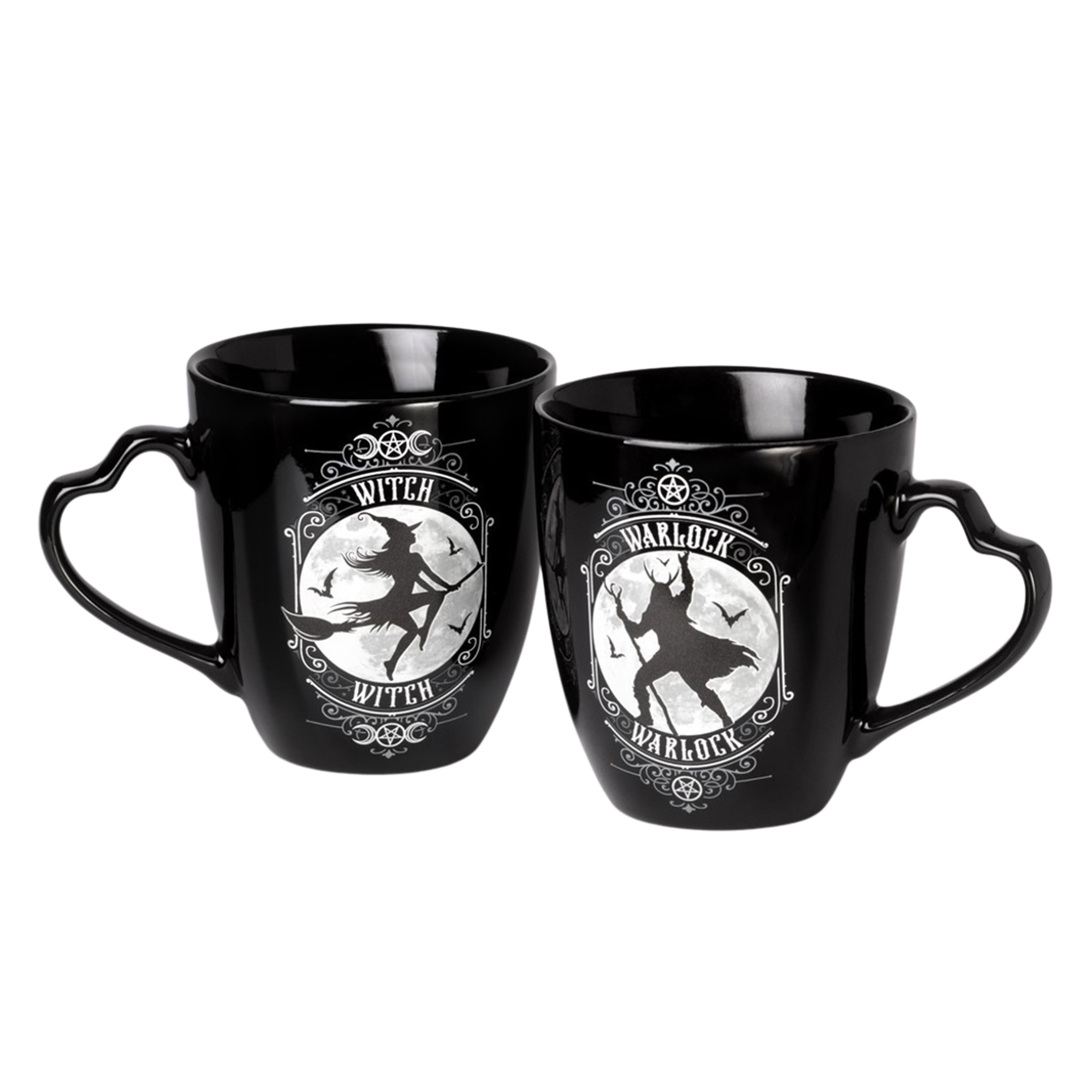 Witch & Warlock Black Mug Set