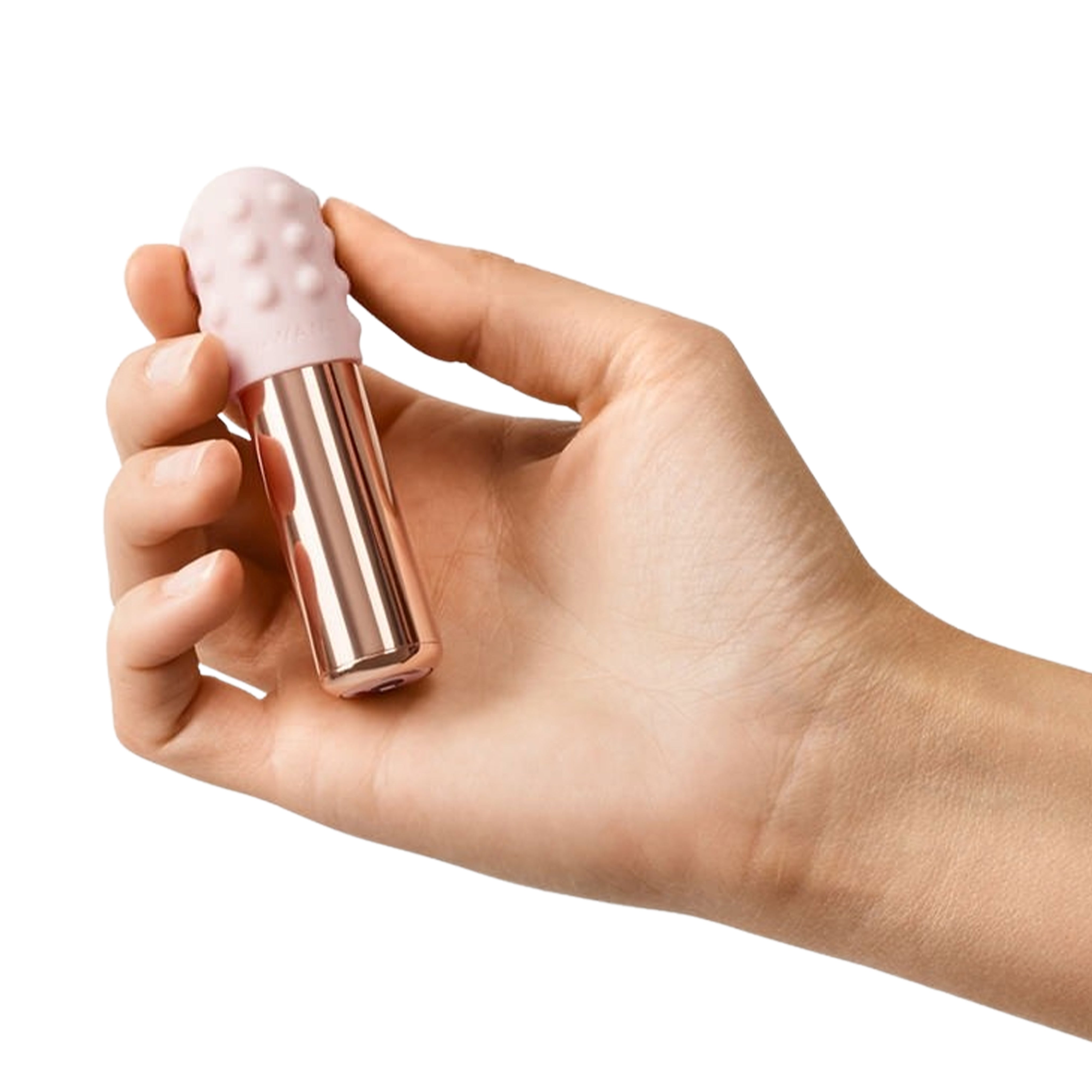 Textured Silicone Sleeve and Ring Mini Vibrating Bullet