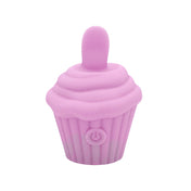 Cupcake flicker vibrator, waterproof, rechargeable, clitoral stimulator, oral sensation, pink.