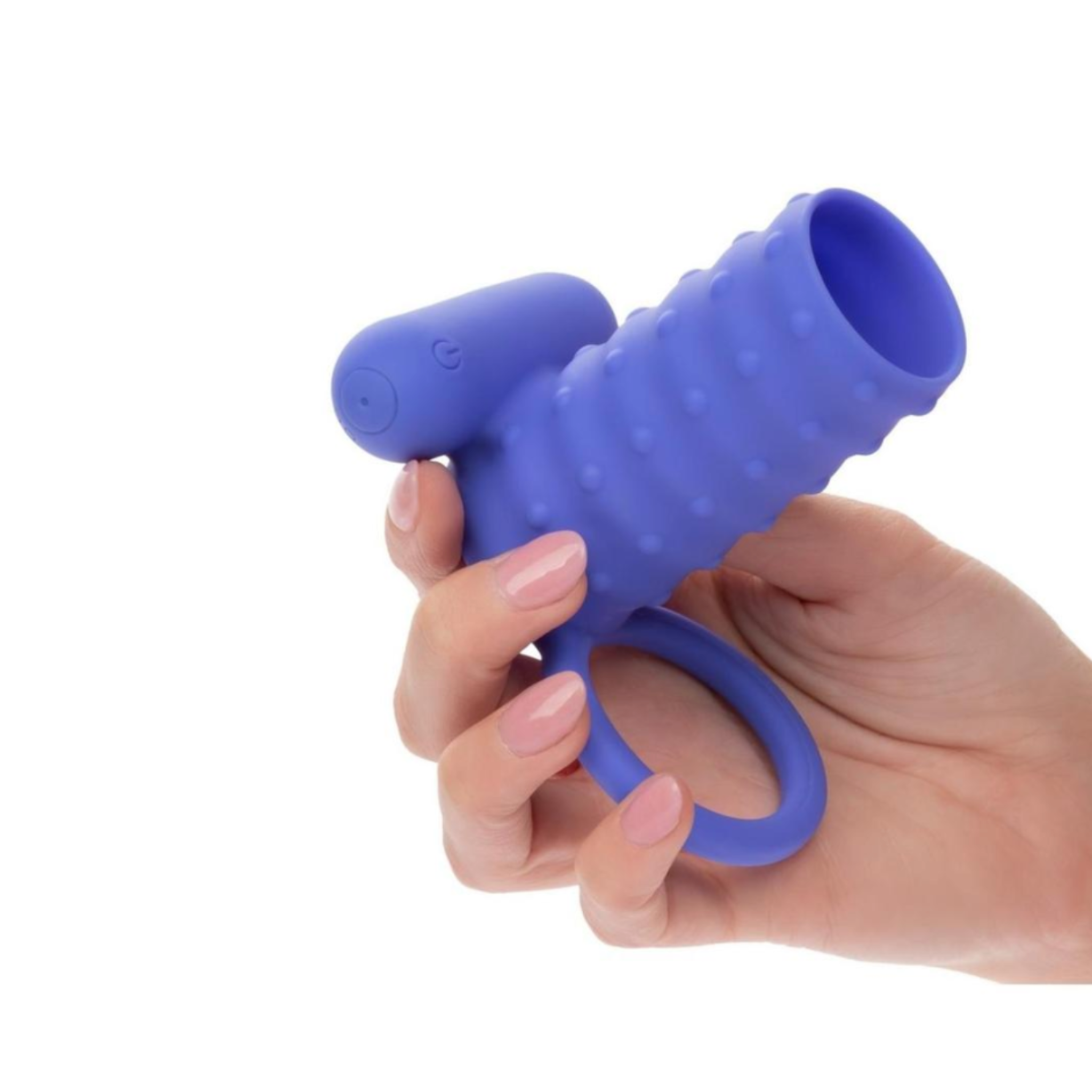 Cock Ring Sleeve | Gently ribbed sleeve for added girth and support with 12 intense functions of vibration, pulsation and escalation