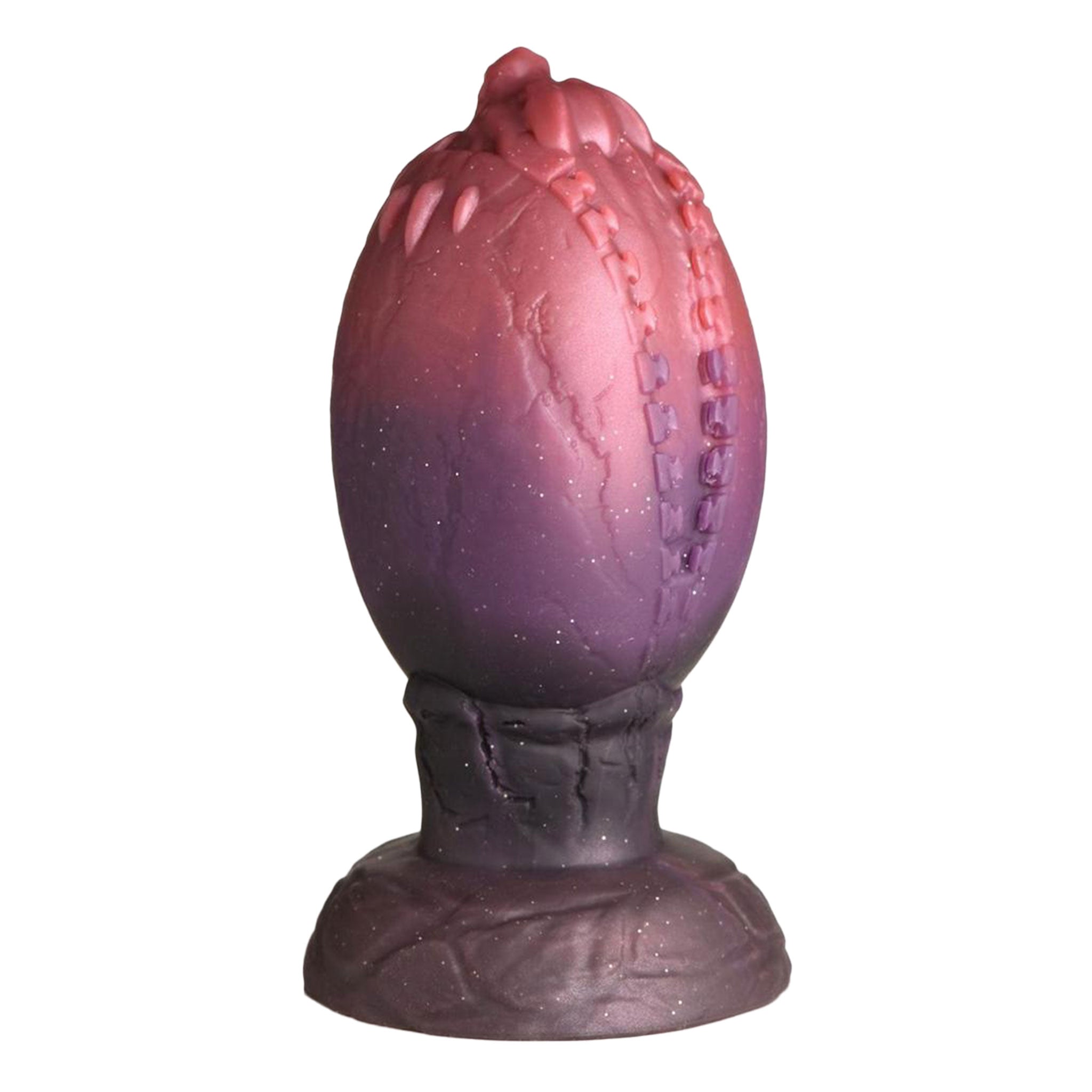 Large silicone dragon hatch egg, textured, body-safe