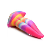 Silicone glow-in-the-dark dildo dong anal-play anal anal-plug butt butt-plug buttplug plug probe suction-cup harness-compatible strapon strap-on insertable tongue kiss unicorn mythological creature nonvibe non-vibe nonvibrating non-vibrating adult-toys creature-cocks rainbow multicolor pride