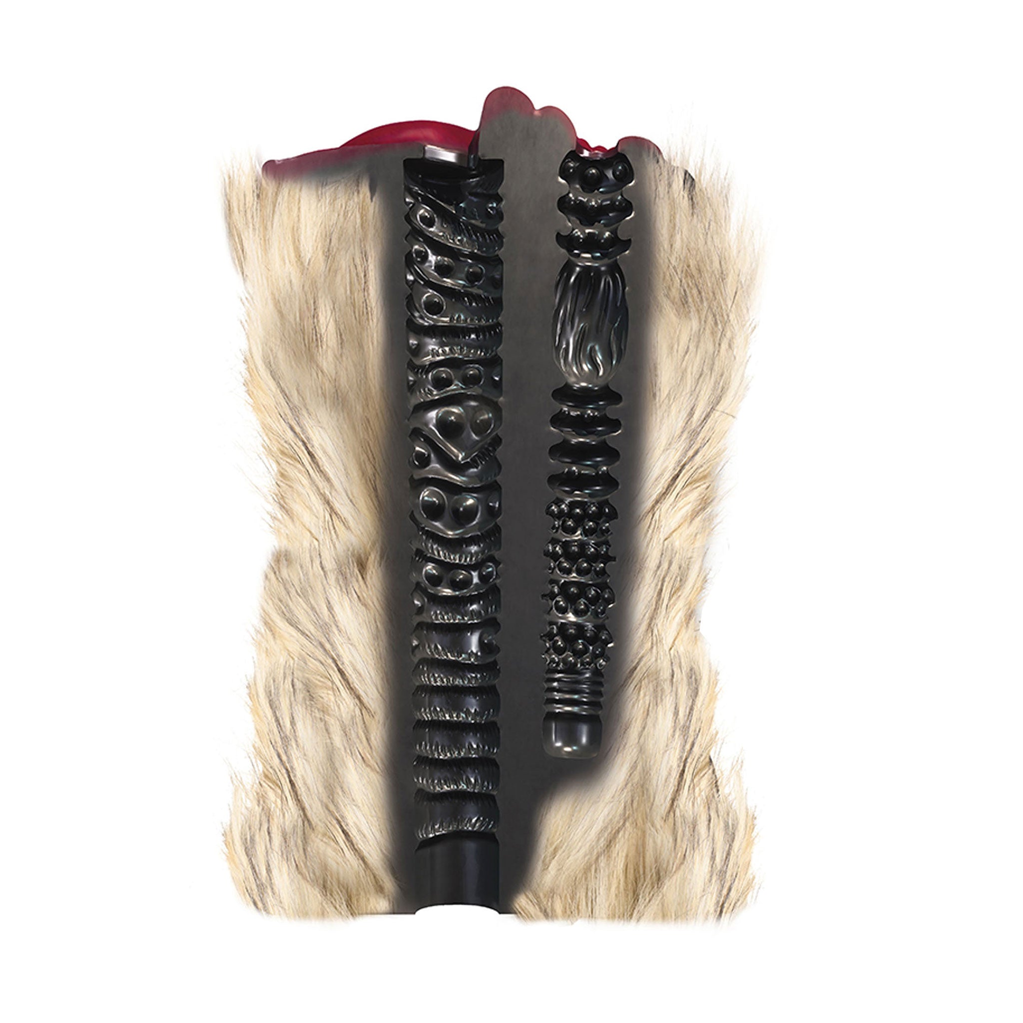 Silicone non-vibe nonvibe stoker masturbator masturbation pussy cooch anal swollen engorged textured tunnel furry faux-fur polyester wolf canine dog yiff yiffing creature-cocks adult-toys black brown pink