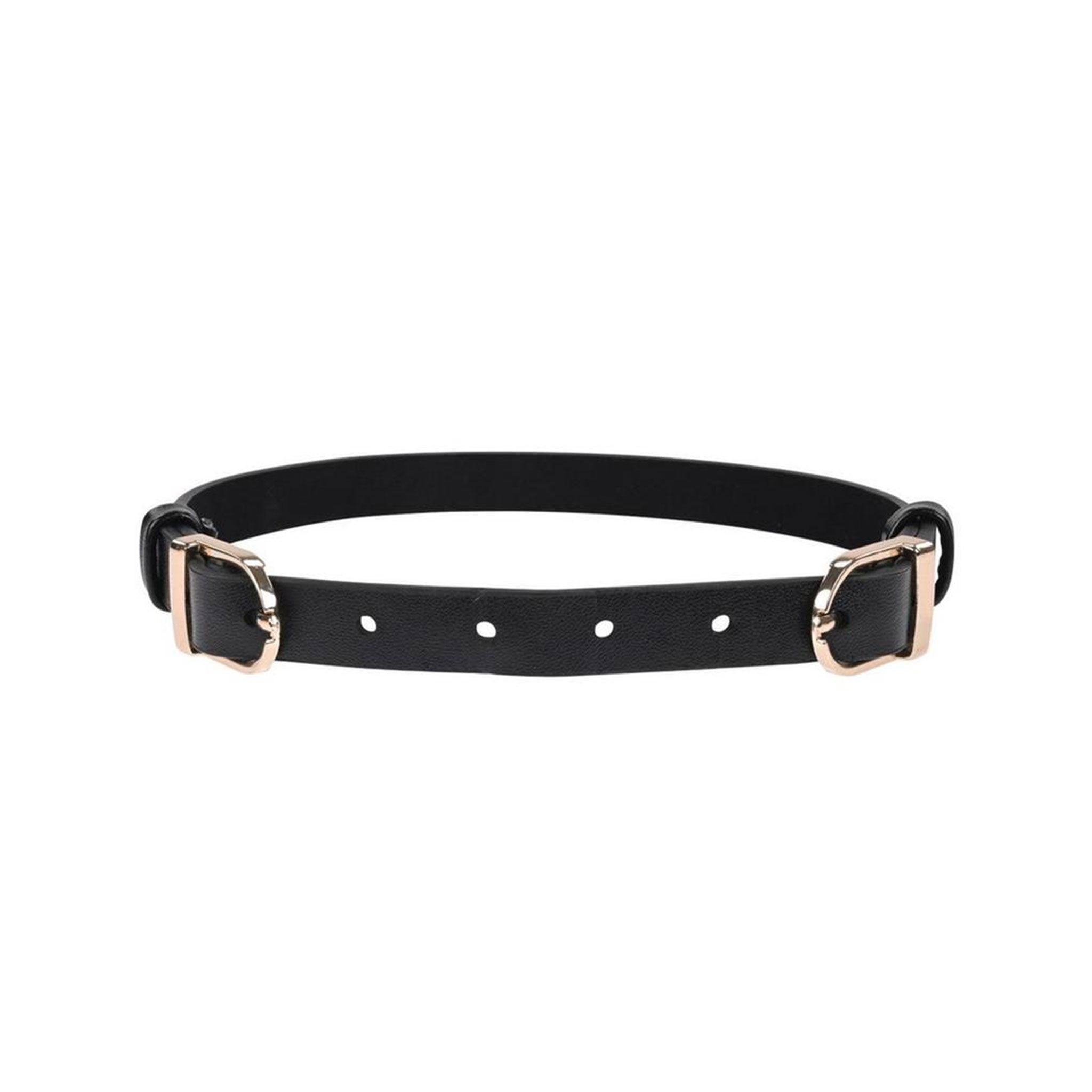 Leather faux-leather accessories jewelry collar choker day-collar adjustable buckle double-buckle bdsm bondage fetish fashion fantasy unique kink partner kinky kinky-play discreet discrete stylish style sex-appeal sexy extraordinary soft supple custom-fit inner-vixen desire black gold