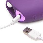 Silicone ABS plastc vibrator vibrating vibration vibe clit clitoral clitoris stimulation stimulator stimulating double finger finger-mounted adult-toys purple