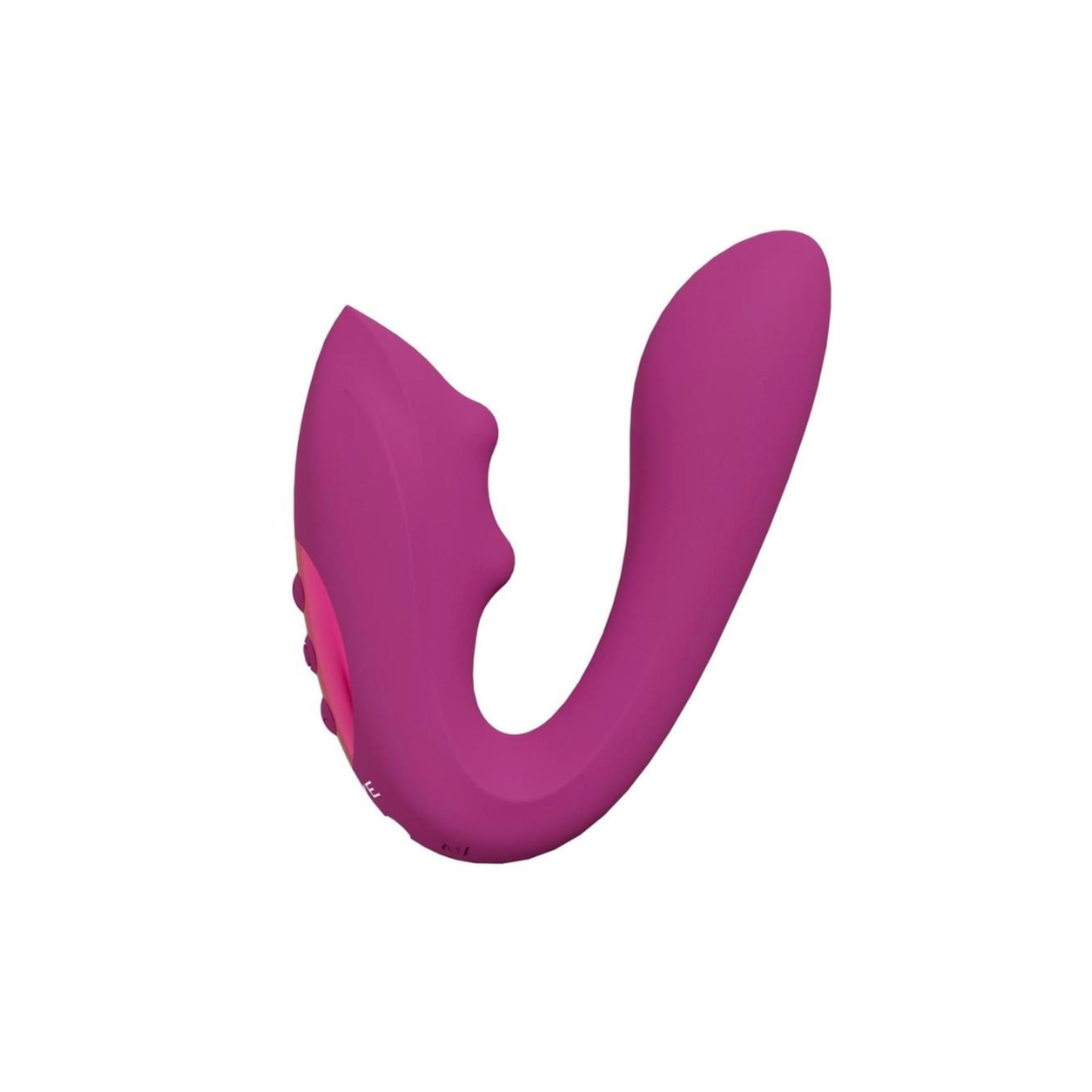 Pink Dual Motor G-Spot Massaging Beads Vibrator for clitoral and G-spot pleasure.