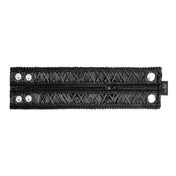 Criss Cross Wetlook Snap Zipper Wrist Wallet Cuff Black