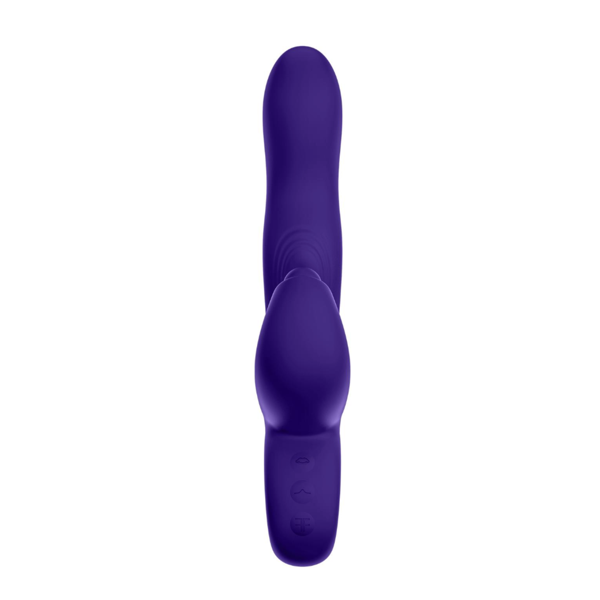 Purple triple-action rabbit vibrator, internal & external thumping, waterproof, rechargeable, ergonomic design.