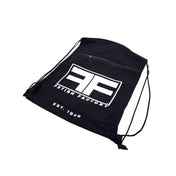 Canvas accessories backpack back-pack drawstring adjustable front-zip zipper FF-logo fetish-factory logo logo-gear screen-print unisex black