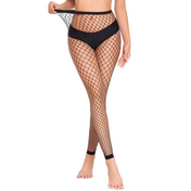 Fishnet Footless Tights Stockings edgy hosiery classic fishnet pattern versatile footless design stretchy nylon spandex Fetish Factory sexy tights costume layering