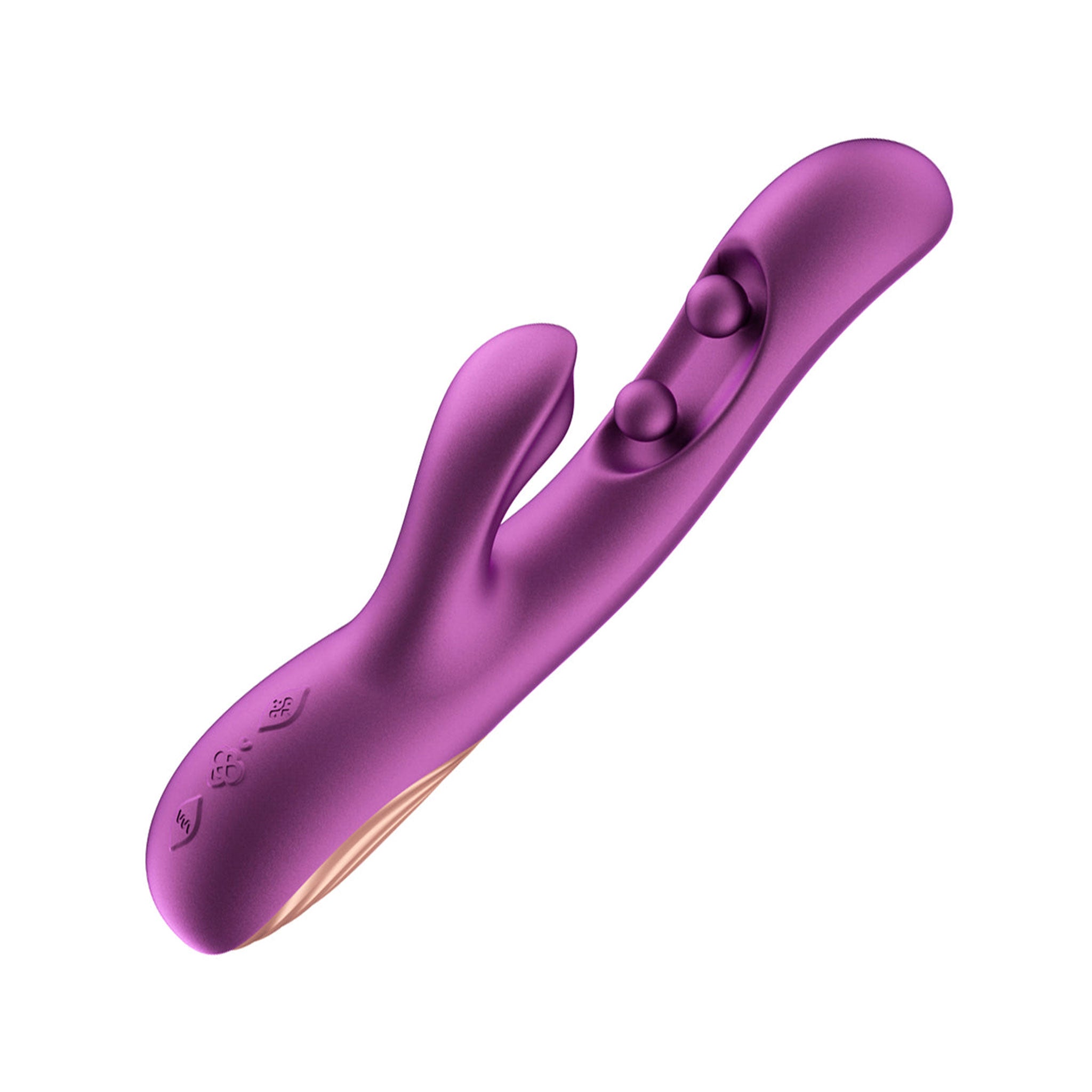 Gem Pressure Twin Balls App Rabbit Vibe- Purple  Fetish Factory