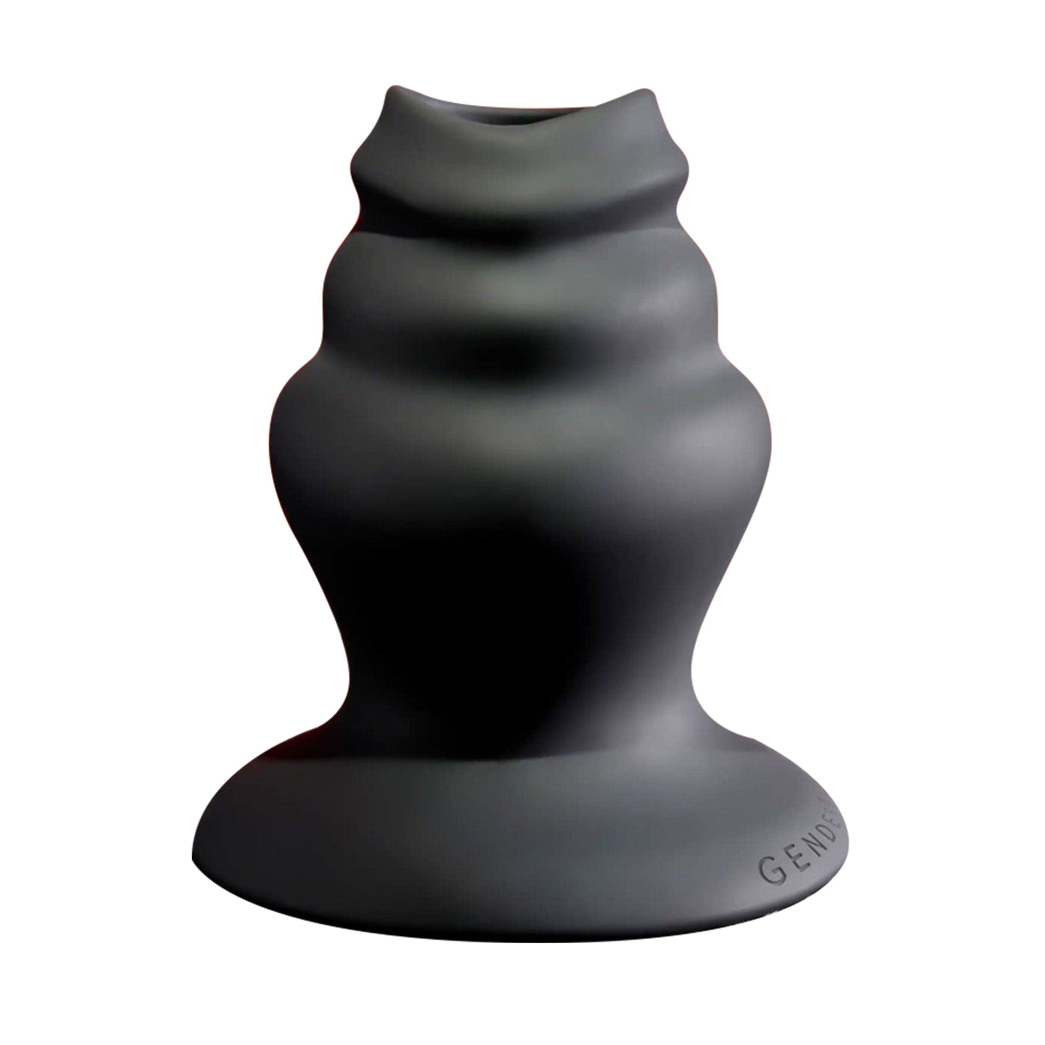Silicone vibrator vibration vibe shaft removable sleeve graduated bumps safety base pull-ring pull ring adult-toys black