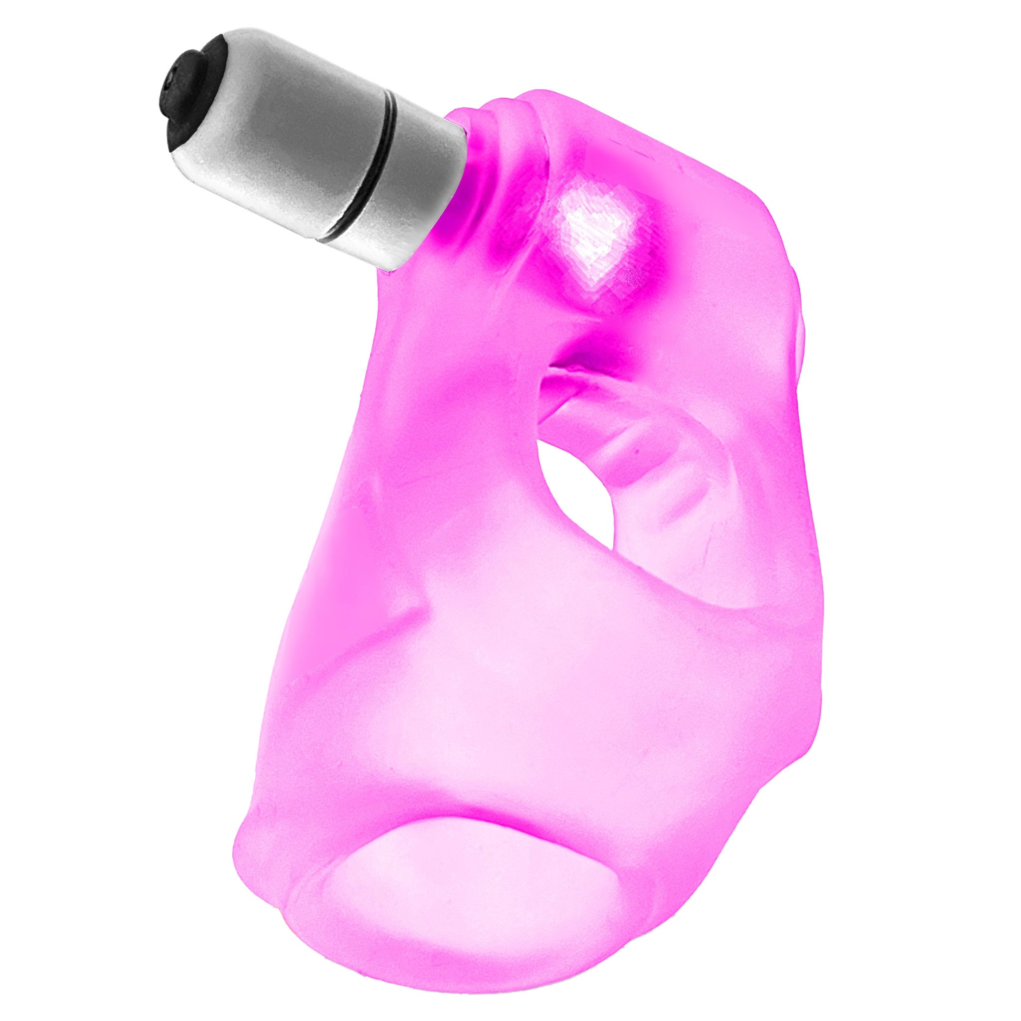 Silicone blend rubbery blubbery thick plush velvety cock ring cockring cock-ring cock-and-ball cnb cock&ball vibrator vibrating vibration vibe bullet LED glow glowing glowsling top-mounted adult-toys pink