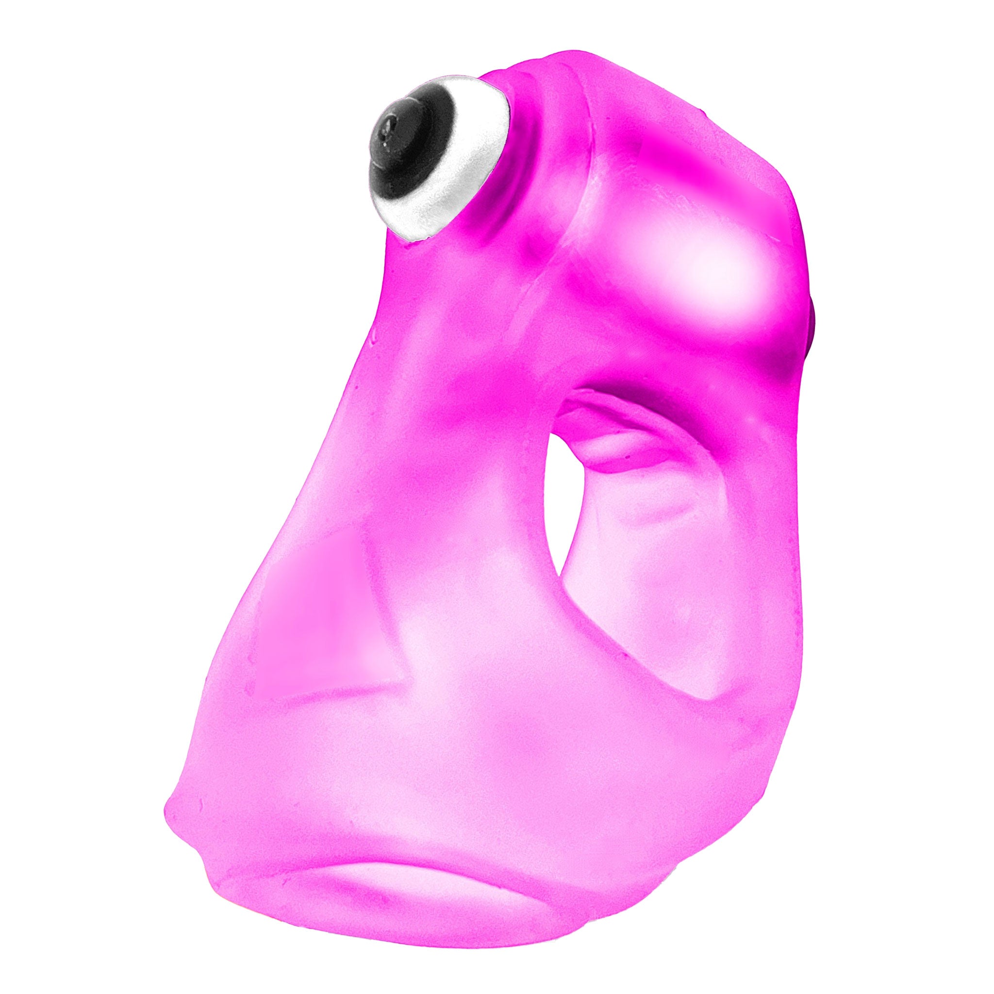 Silicone blend rubbery blubbery thick plush velvety cock ring cockring cock-ring cock-and-ball cnb cock&ball vibrator vibrating vibration vibe bullet LED glow glowing glowsling top-mounted adult-toys pink