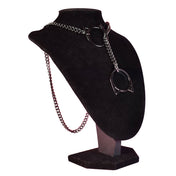 Stainless-steel chain accessories jewelry necklace collar choker choke-chain jump-chain slip-chain jump-ring cat-shaped kitty-shaped kitty-cat meow tugging pulling tugproof tug-proof fetish fashion bdsm bondage domination submission bdsm-play pet-play kitty cat kitten control bedroom gunmetal black