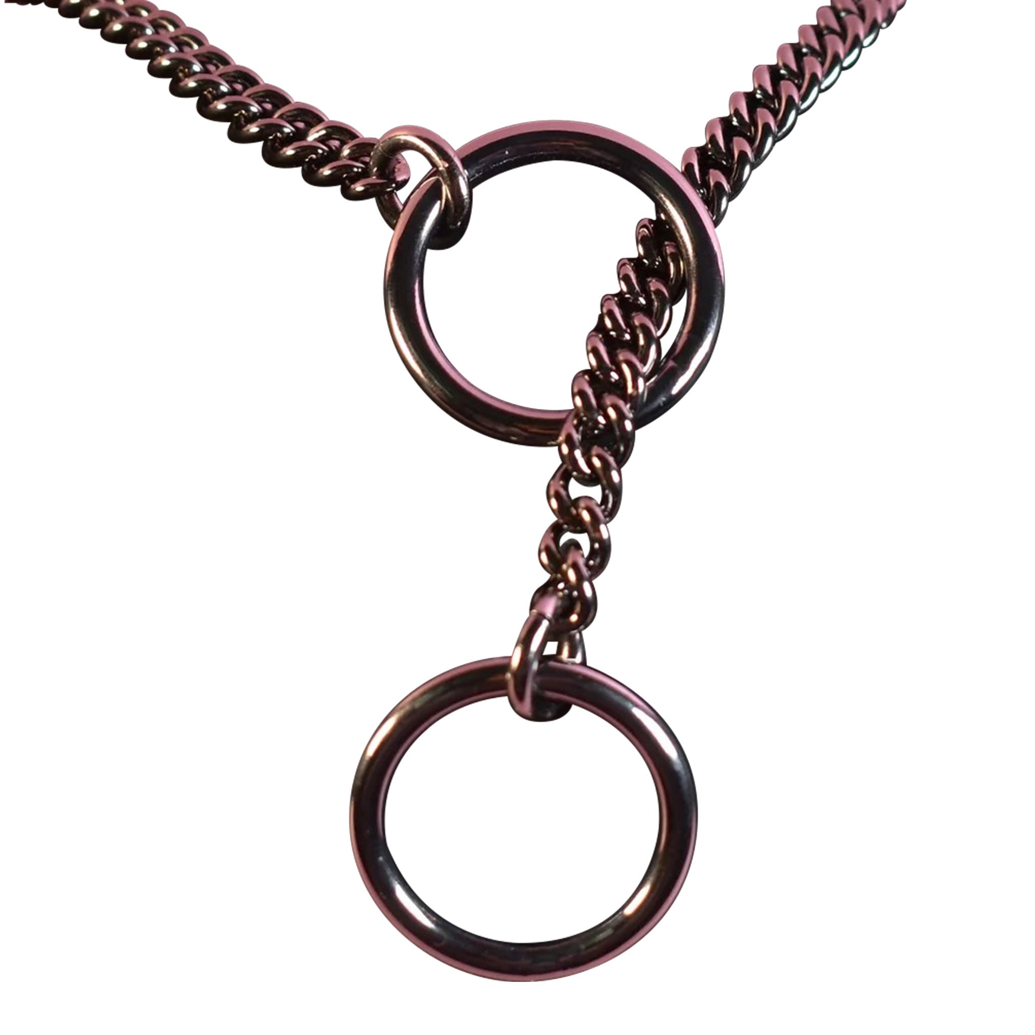 Stainless-steel chain accessories jewelry necklace super-thick resistant collar choker choke-chain jump-rings pull-chain slip-chain jump-rings tugging pulling pet-play pup-play fetish fashion alt-fashion bdsm bdsm-play kink kinky kinky-play bedroom control gunmetal