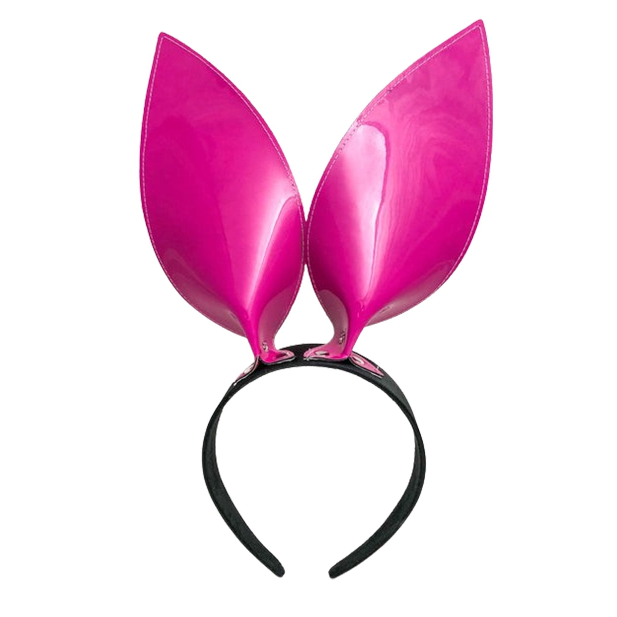 Vinyl plastic headband hairband ears accessories halloween pet-play pink