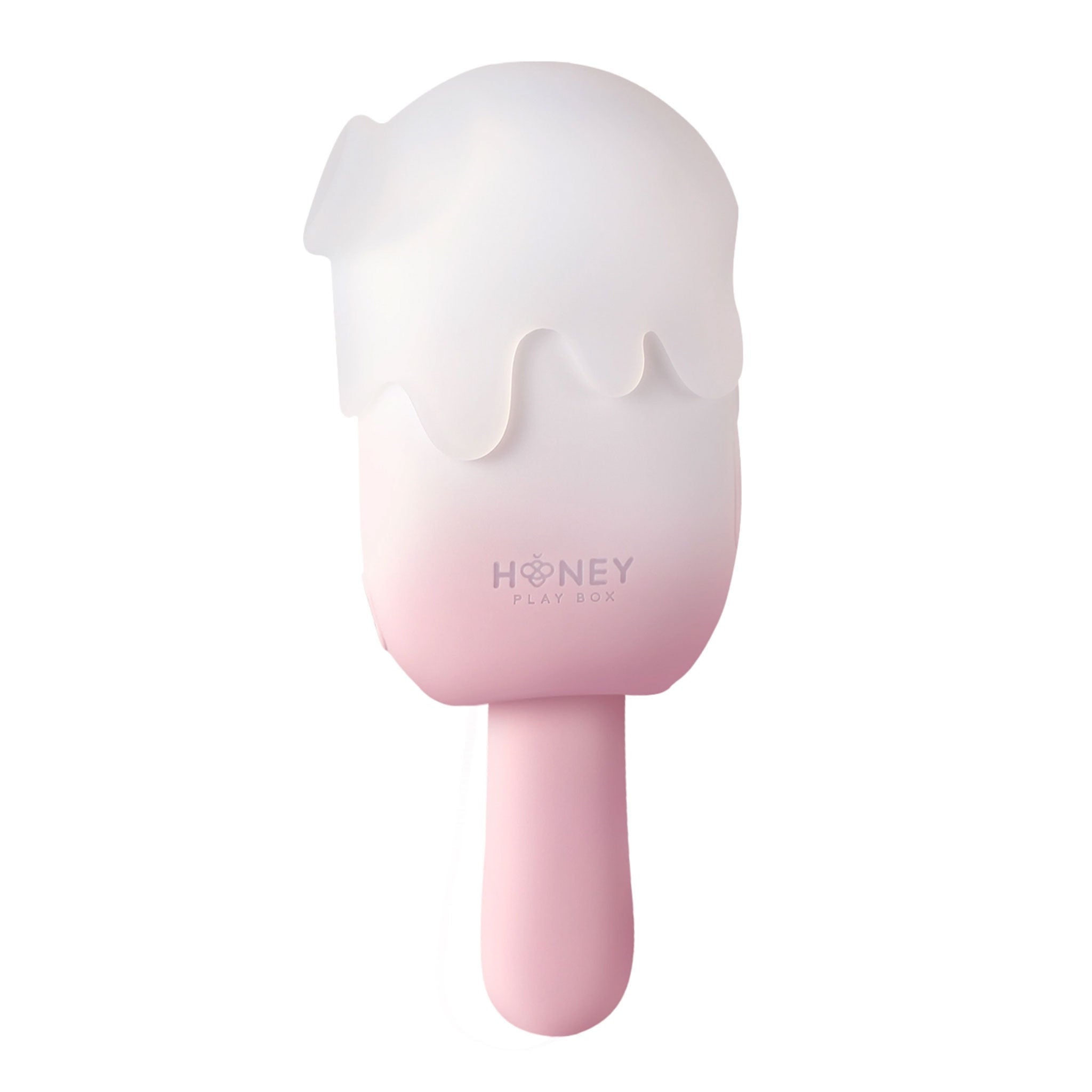 Vibrating Popsicle Cream Popping Stimulator Pink & White  Fetish Factory