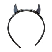 headband with spikes black leather nylon metallic horns cosplay devil costume accessory fetish gothic headpiece