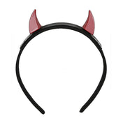headband with spikes black leather nylon metallic horns cosplay devil costume accessory fetish gothic headpiece