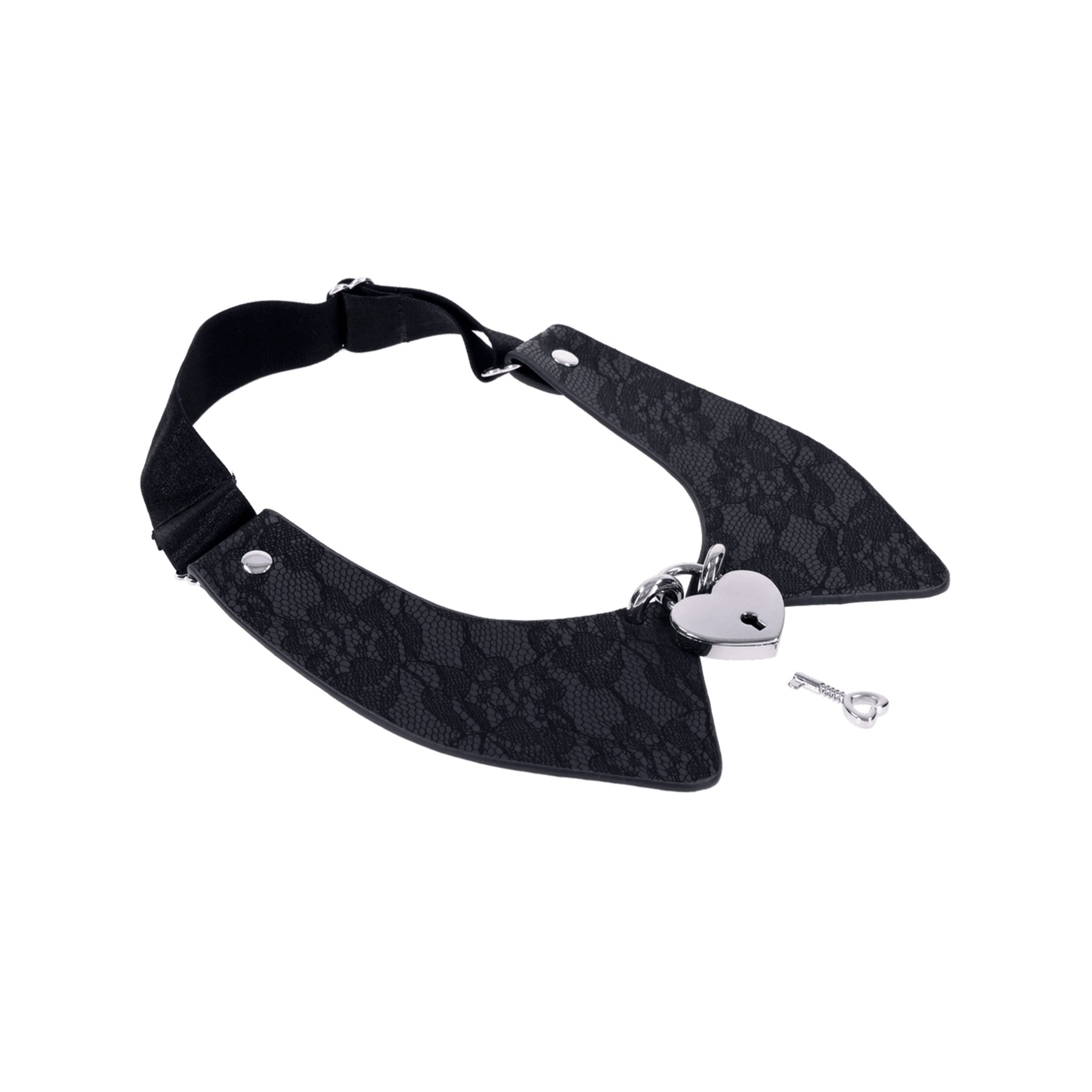 Leather faux-leather lace-etched lace accessories jewelry collar choker day-collar adjustable bra-slider locking lockable heart-lock heart-shaped elegant elegance edgy edge luxurious confidence grace sophisticated sensual secure stylish style subtle bold comfortable custom-fit all-day everyday striking fetish fashion bdsm bondage submission devotion dynamic bdsm-dynamic kink kinky kinky-play desire black silver