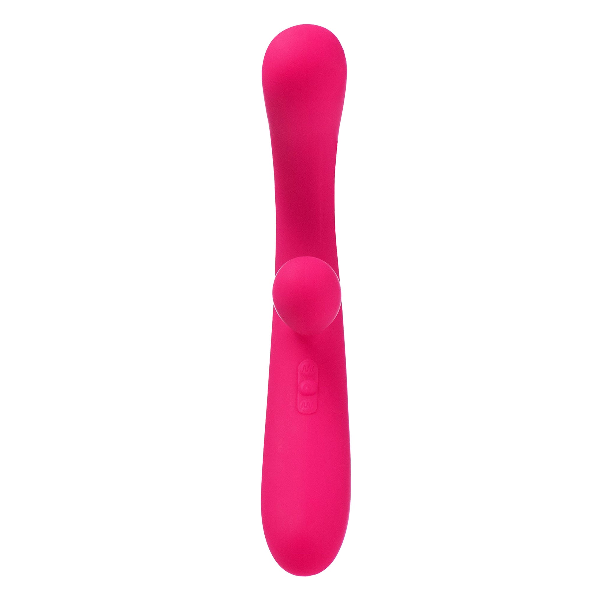 Reflexx Rabbit 3 Steel Band Warming Silicone Vibrator - Fuchsia