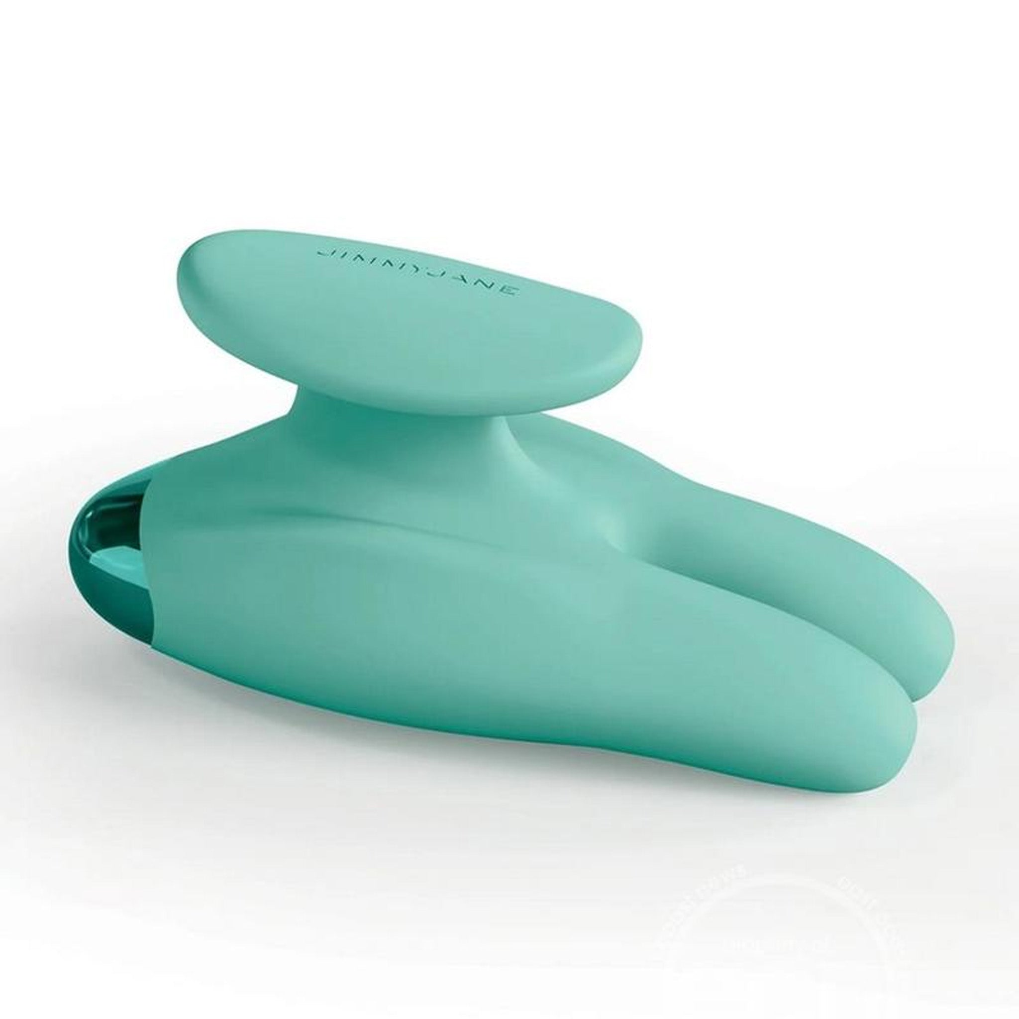 Bunny Ears Finger Grip Rechargeable Vibrator - Teal