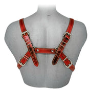 Metallic Heavy Duty Chain Harness Bra Top