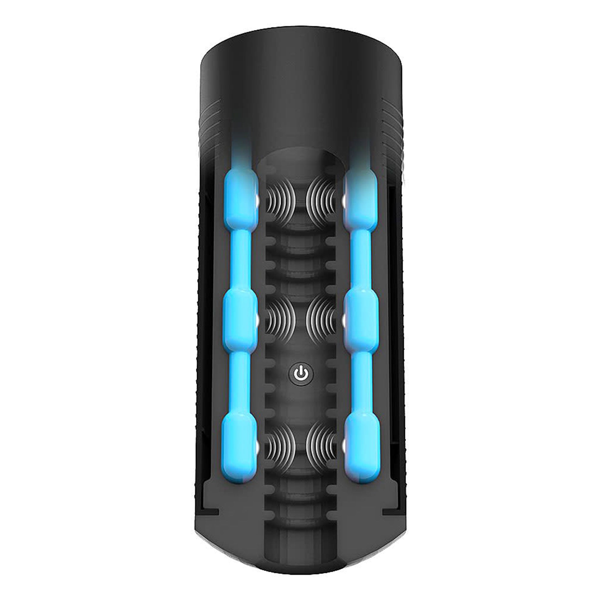 ABS plastic TPE sleeve NBR rubber stroker masturbator vibrator vibrating vibration vibe interactive bullet pornstar porn stars porn-star teledildonics tele-dildonics exclusive touch-sensitive adult-toys black