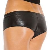 Lace Front Leather Shorts