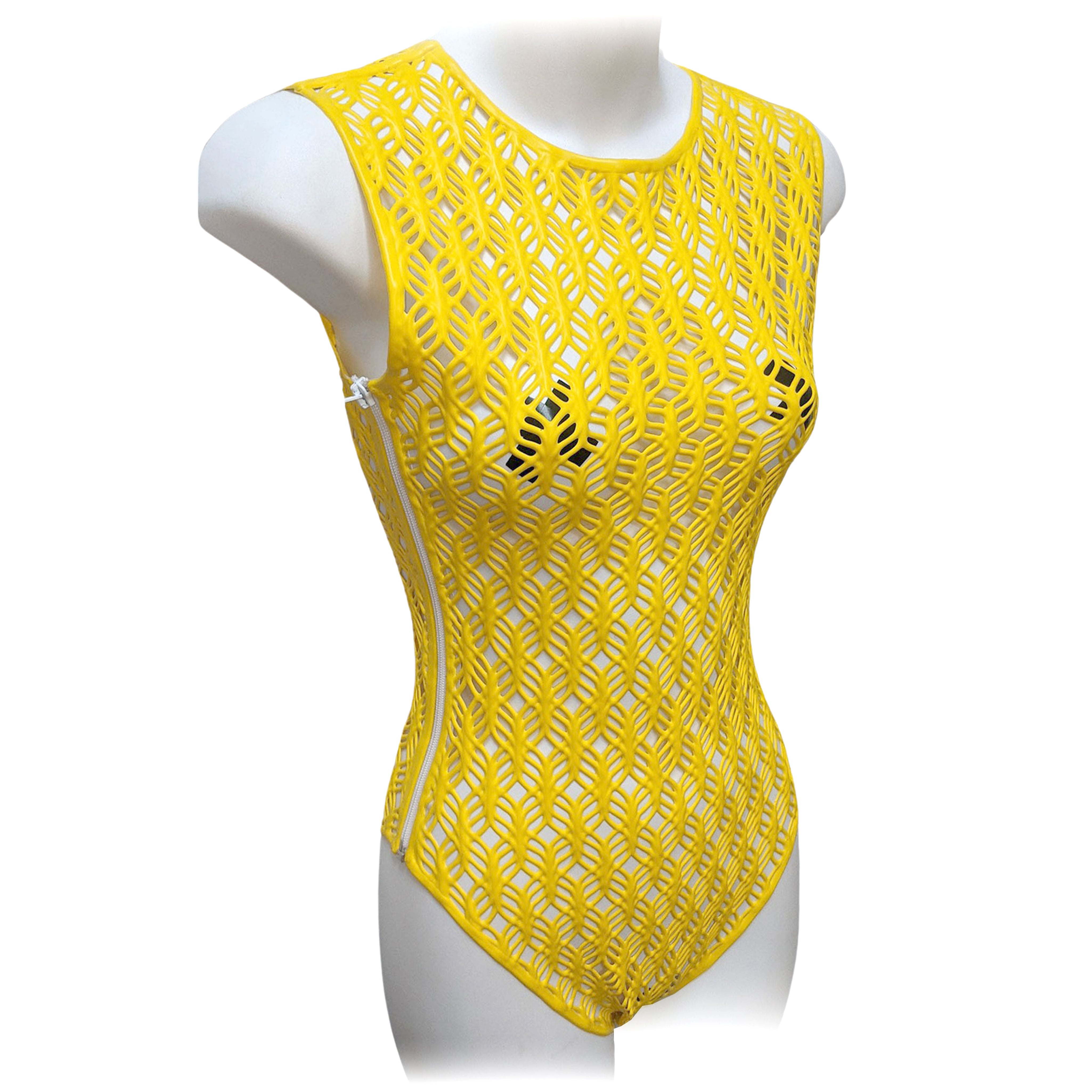 Weave Net Latex Bodysuit