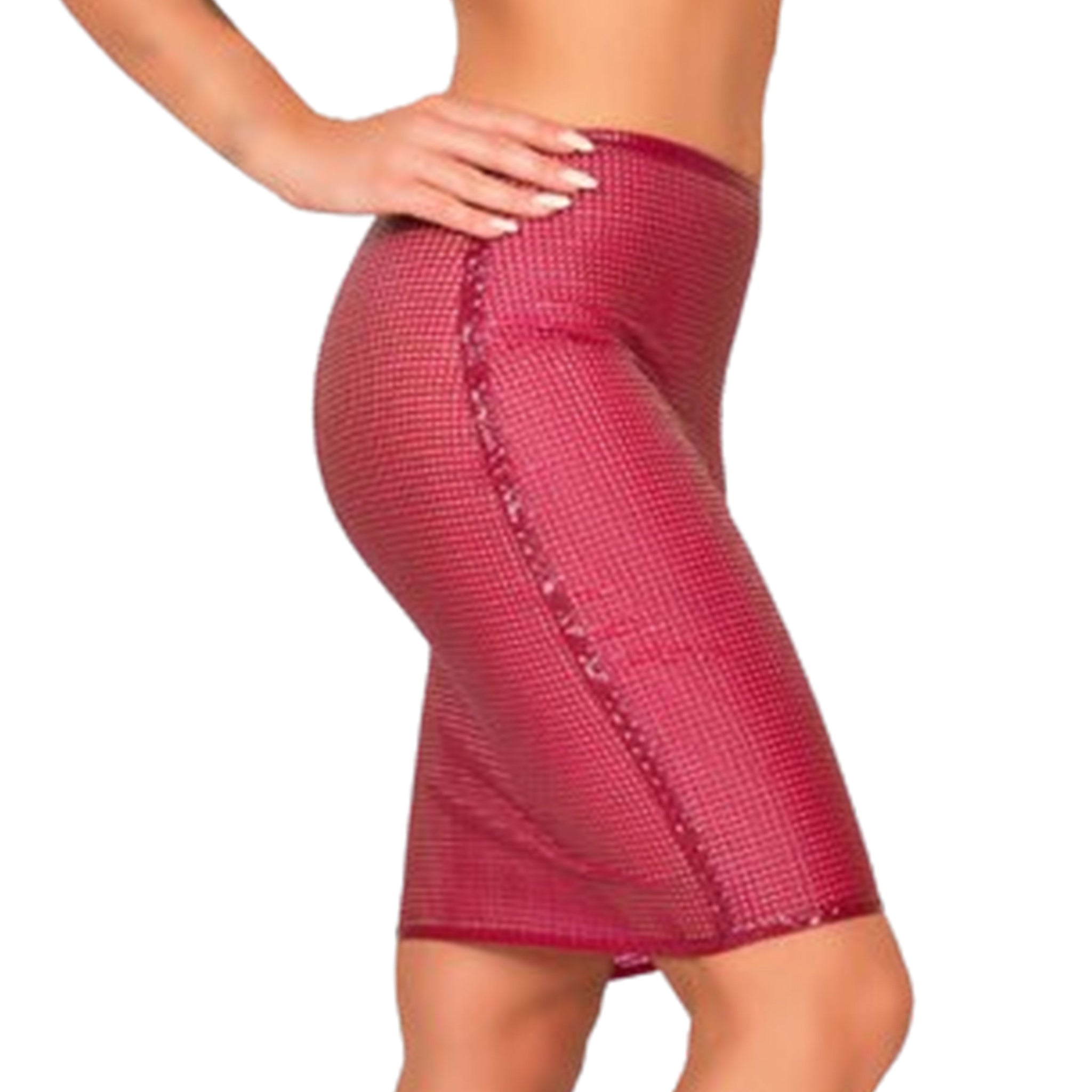 latex fishnet pencil skirt, 3d printed latex skirt, black fishnet latex skirt, knee-length latex skirt, pull-on bodycon skirt