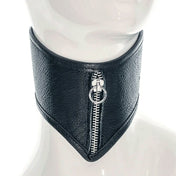 Leather genuine nylon collar posture posture-collar wallet moneykeeper money keeper money-keeper dual-purpose adjustable buckle zip zipper O-ring D-ring bondage bdsm restraint accessories black