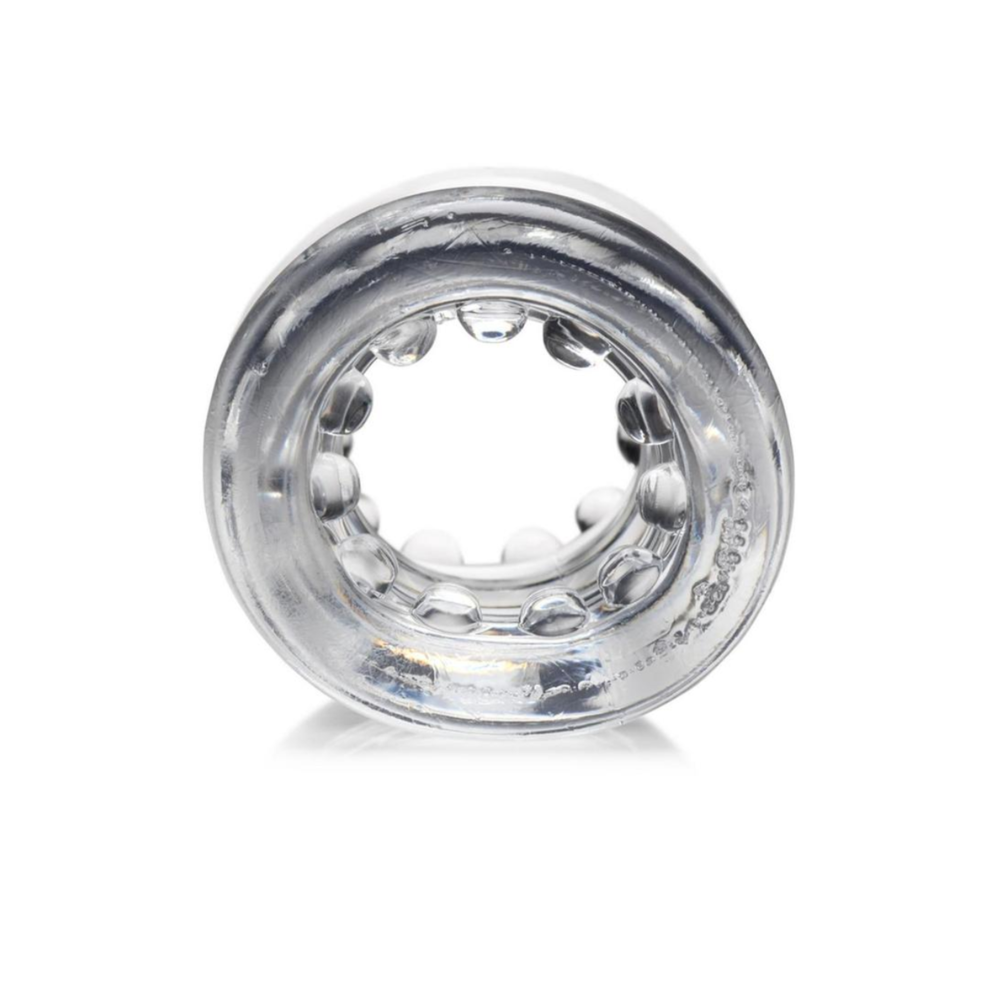 Master Series Ball Stack ball stretcher black, textured TPE cock ring tunnel, ball separator with stimulation nubs, stretchy ball stretcher sex toy, fetish cock and ball gear, male enhancement BDSM toy, Fetish Factory CBT toy